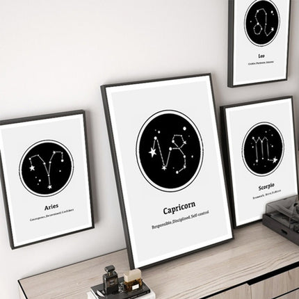 12 Constellation Canvas Art Print Mural Poster