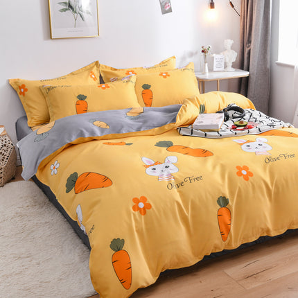 Peekaboo Studio Four-Piece Quilt Cover Set, Soft & Durable for Dorms