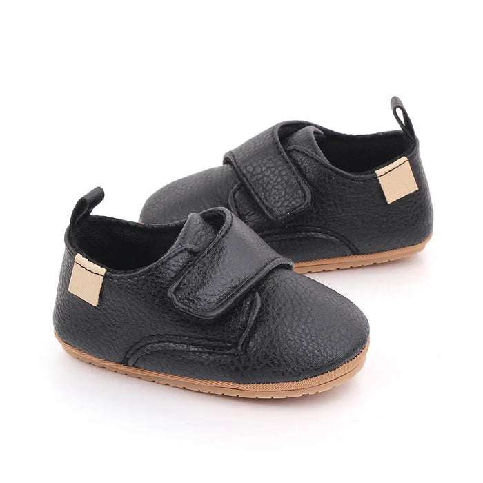 Newborn Baby Shoes Baby Boy Girl Shoes Classic Leather Rubber Sole Anti-slip