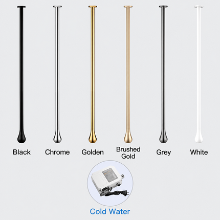 Ceiling-Mounted Sensor Bathroom Faucet - Solid Brass, Customizable Length