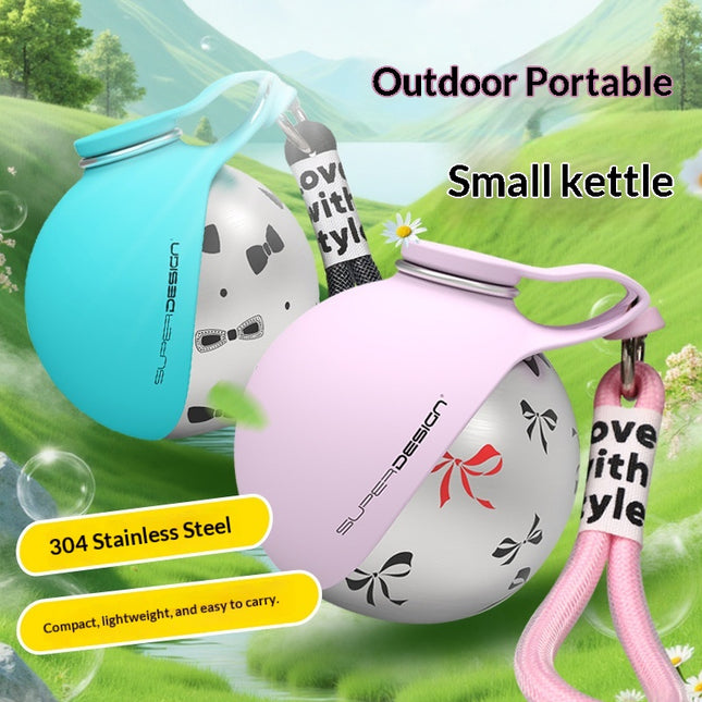 Peekaboo Studio Portable Stainless Steel Dog Water Bottle & Bowl