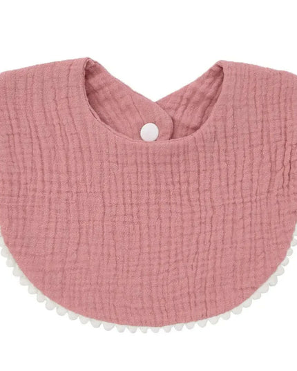 Soft Cotton Baby Bibs with Absorbent Lace - Perfect for Newborns and Toddlers