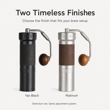 ZP6 S Manual Coffee Grinder — 48mm Hexagonal Burrs, Red Dot Award Adjustment Ring
