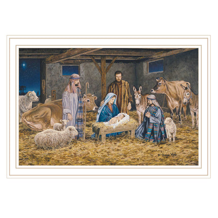 Bonnie Mohr Nativity Wall Art Print - Framed, Multicolor Home Decor