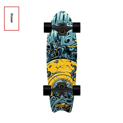 Single Warped Brush Street Board Fishtail Skateboard Maple Deck