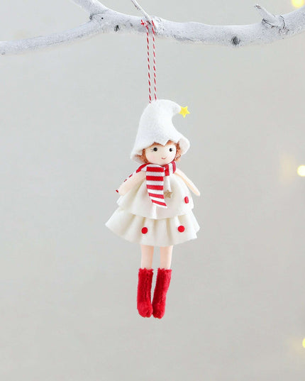 Christmas Cake Dress Girl Doll Angel Pendant
