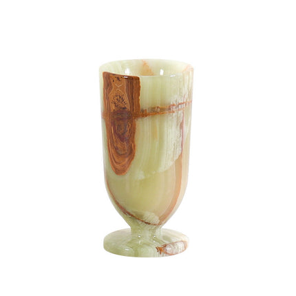 Marble Vase With Ancient Qing Jade Design In New Chinese Style Living Room Decor