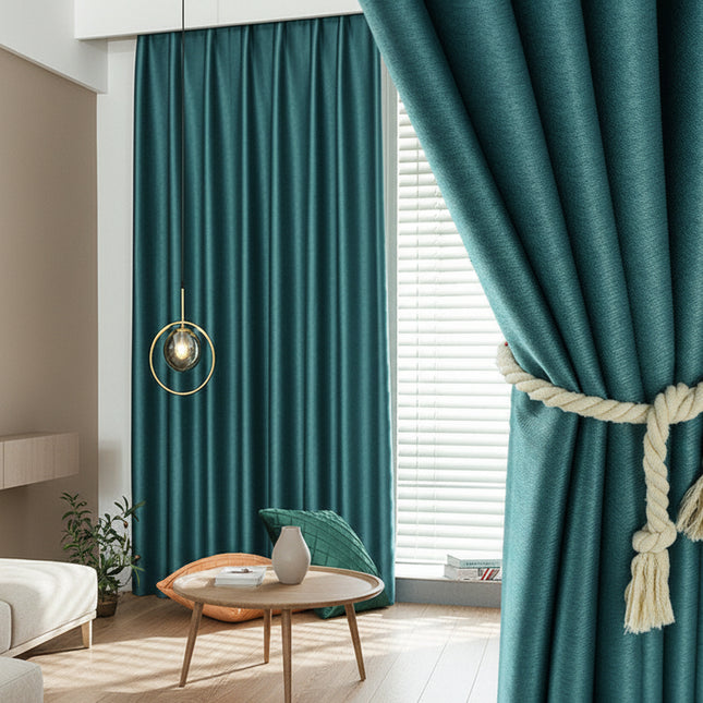 Thickening Double-sided Linen High Shading Jacquard Curtain thickening-double-sided-linen-high-shading-jacquard-curtain Home Décor›Window Treatments›Curtains &