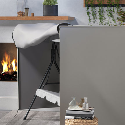Peekaboo Studio Dark Grey Three-Seater Swing Chair Cover, Weatherproof