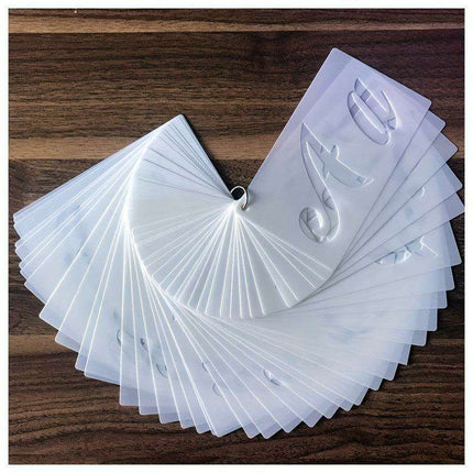 Creative Alphabet and Number Stencils Kit - 45 Sheets for Artistic Face Albums, Painting, and Graffiti Projects