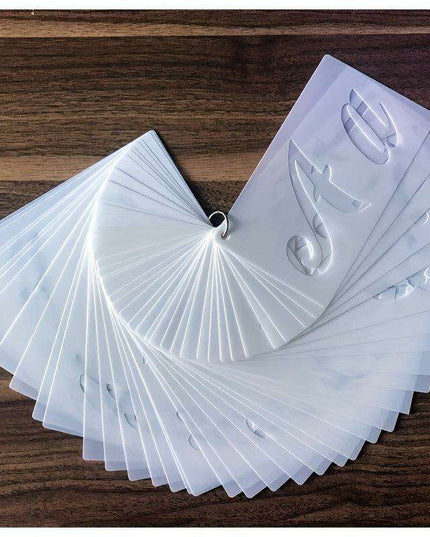 Creative Alphabet and Number Stencils Kit - 45 Sheets for Artistic Face Albums, Painting, and Graffiti Projects