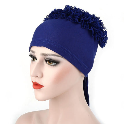Peekaboo Studio Large Solid Color Lace Flower Hat with Adjustable Fit