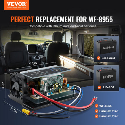 VEVOR 55 Amp RV Converter Replacement Unit - Main Board Assembly