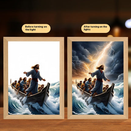 Peekaboo Studio Jesus LED Night Light & Photo Frame - Unique Home Deco