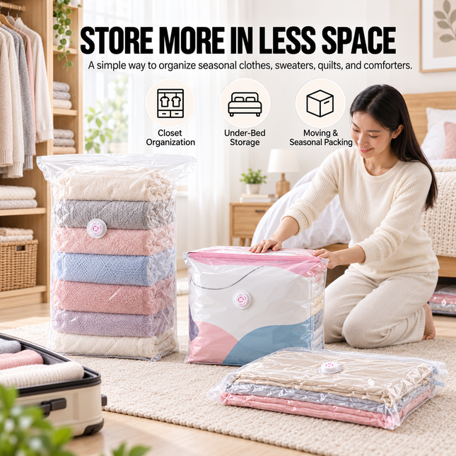 Large Capacity No-Pump Vacuum Storage Bags for Clothes & Blankets Household Storage Bags large-capacity-no-pump-vacuum-storage-bags Home & Garden > Storage & Organization > Clothing & Wardrobe Storage
