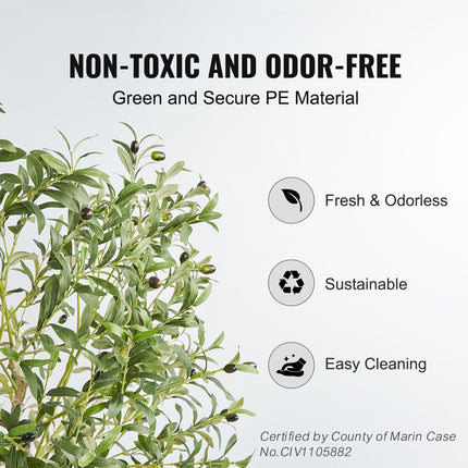 Peekaboo Studio 5 FT Artificial Olive Tree - Lifelike & Low-Maintenanc