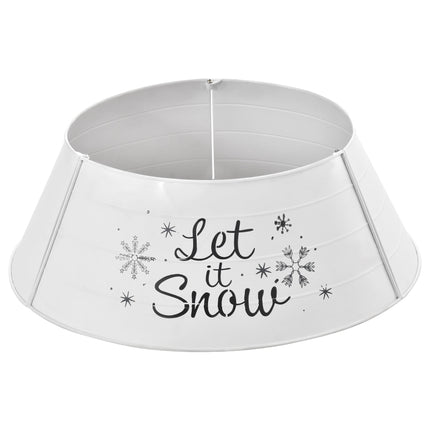Homcom Steel Christmas Tree Collar - 26" White Ring Skirt Decoration