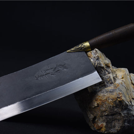 High Manganese Steel Fishbone Cutter 32cm with Rosewood Handle