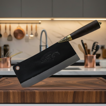 High Manganese Steel Fishbone Cutter 32cm with Rosewood Handle