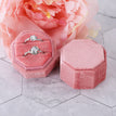 Grapefruit pink / Pair ring stud box