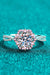 Elegant Floral Moissanite Crisscross Ring with Lab-Diamond Accent
