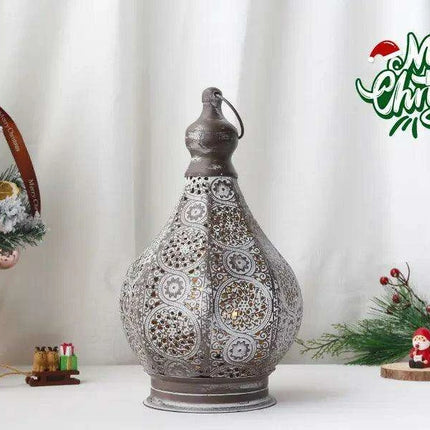 Moroccan Elegance: Vintage Metal Candle Lantern for Enchanting Ambiance