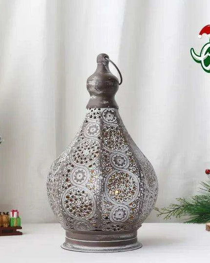 Moroccan Elegance: Vintage Metal Candle Lantern for Enchanting Ambiance