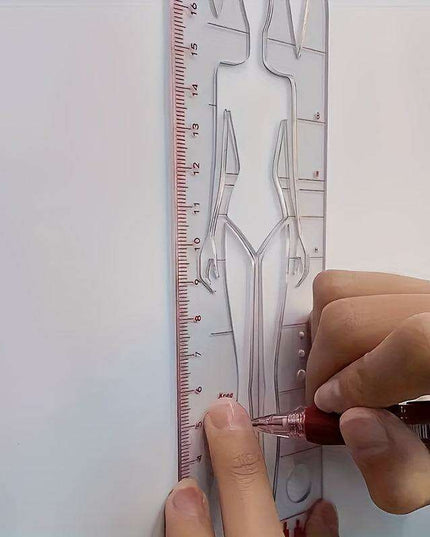 Fashion Design Acrylic Human Figure Template Ruler for Creative Illustrators