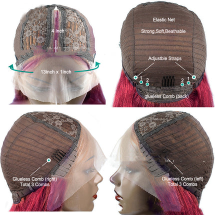 Peekaboo Studio Short Straight 1B-99J Bob Human Hair Wig - Natural Loo