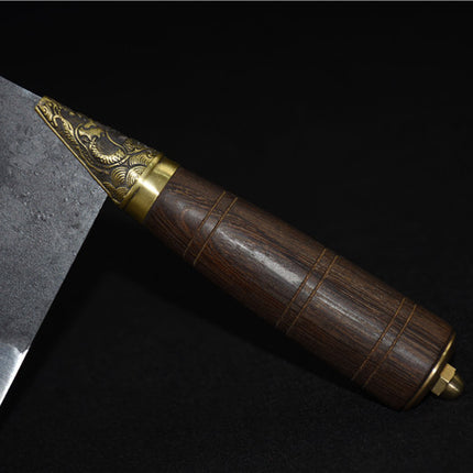 High Manganese Steel Fishbone Cutter 32cm with Rosewood Handle
