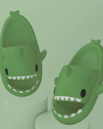 Adult's Slippers Indoor Outdoor Funny Shark Cartoon