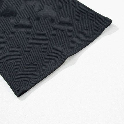 Chic Black Flutter Sleeve Top and Wide-Leg Trousers Ensemble