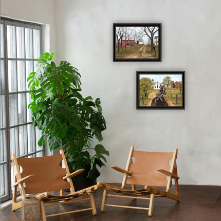 Billy Jacobs 2-Piece Black Framed Wall Art Set for Home Decor