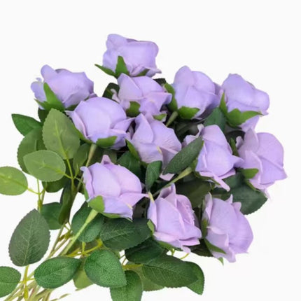 Peekaboo Studio Artificial White Raw Silk Rose - Realistic & Durable