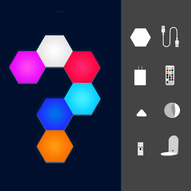 Peekaboo Studio Color-changing Honeycomb Wall Lamp with Smart Inductio