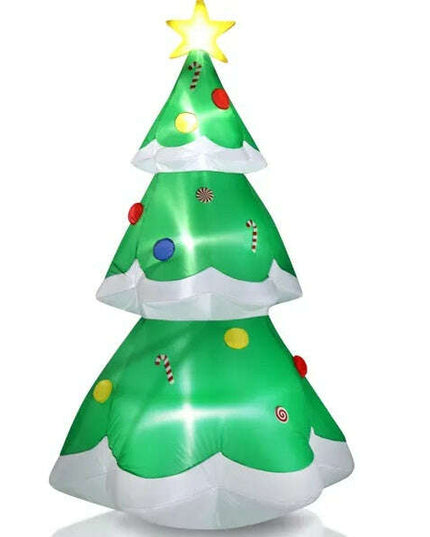 6.9 FT Lighted Christmas Inflatable Decoration, Inflatable Christmas Tree