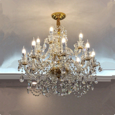 Peekaboo Studio Luxury Crystal Chandelier - Elegant Design & Adjustabl