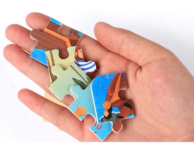 Montessori 3D Wooden Puzzle Kit - Educational Playset for Inquisitive Young Minds