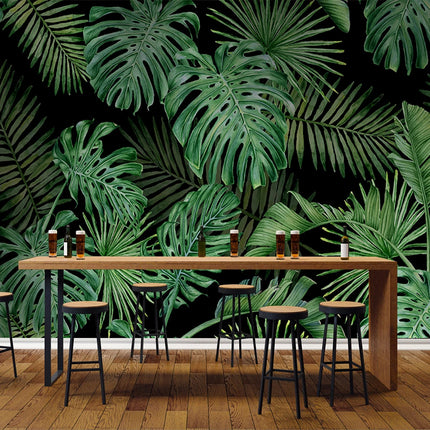 Peekaboo Studio Nordic Green Plant Wallpaper - Durable & Removable