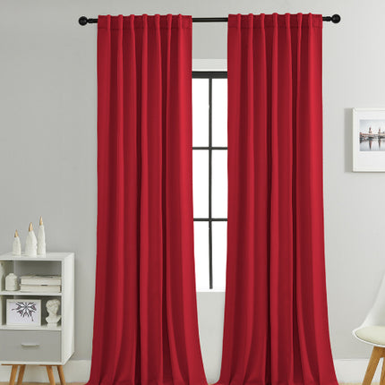 Blackout Curtains Rod-pocket Style With Loop Tabs For A Curtain Rod