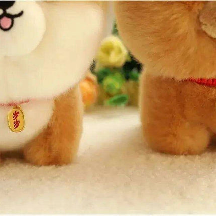 Charming Kawaii Chow-Pom-Corgi Mix Plush Pet Doll