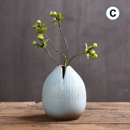 Handmade Ceramic Vintage Tabletop Ornament Vase 8.4x10cm