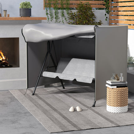 Peekaboo Studio Dark Grey Three-Seater Swing Chair Cover, Weatherproof
