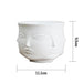 Elegant White Ceramic Face Vase - Modern Tabletop Decor