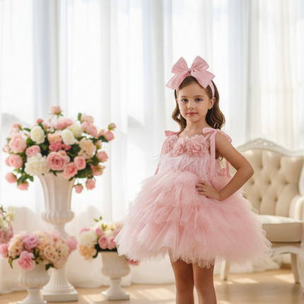 Peekaboo Studio One Year Old Flower Girl Dress - Elegant & Floral Desi