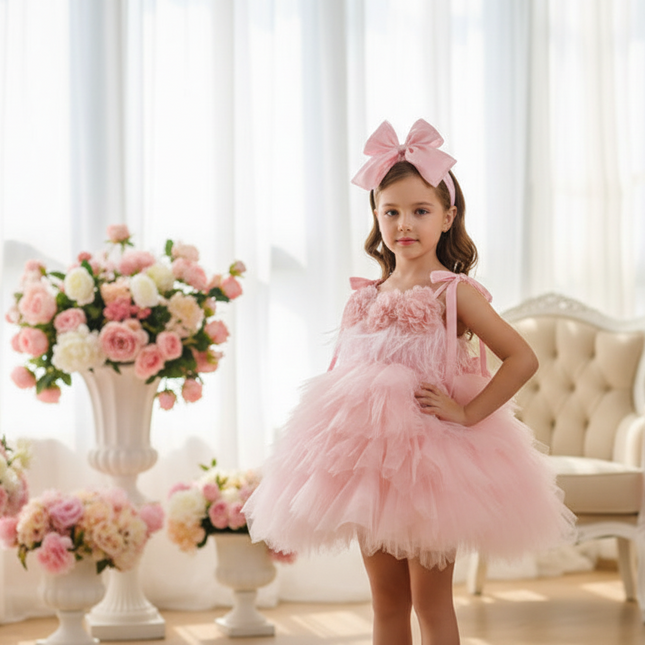 Peekaboo Studio One Year Old Flower Girl Dress - Elegant & Floral Desi