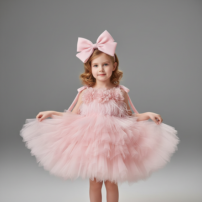 Peekaboo Studio One Year Old Flower Girl Dress - Elegant & Floral Desi
