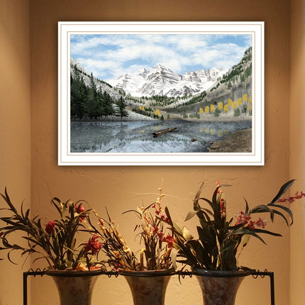 Billy Jacobs Maroon Bells Framed Wall Art - Multicolor Home Decor
