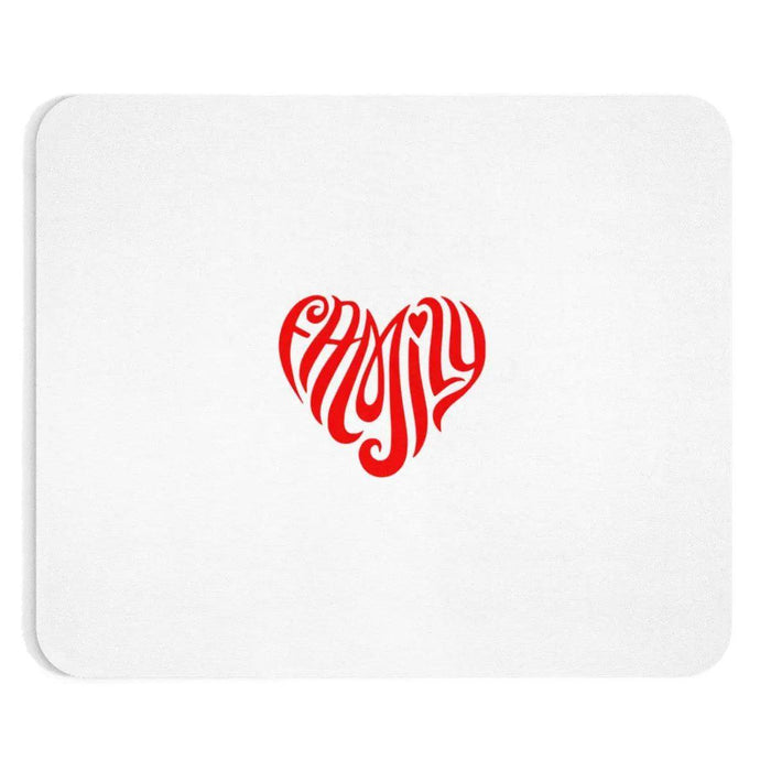 Family Love Heart Design Mousepad for Desk Decor