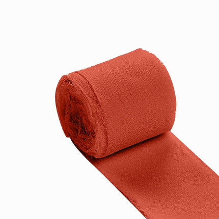 AliKopy 2 Pack Terracotta Silk-Like Chiffon Ribbon Roll, 6 Yards Each